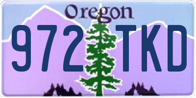 OR license plate 972TKD