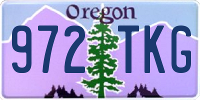 OR license plate 972TKG