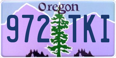 OR license plate 972TKI