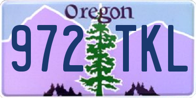 OR license plate 972TKL