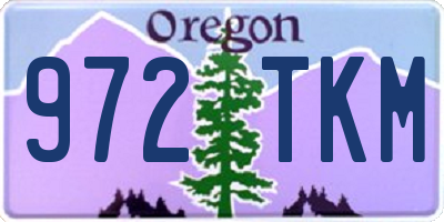 OR license plate 972TKM