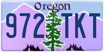 OR license plate 972TKT