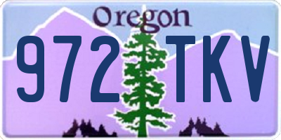 OR license plate 972TKV