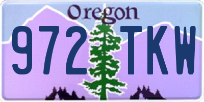 OR license plate 972TKW