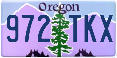 OR license plate 972TKX
