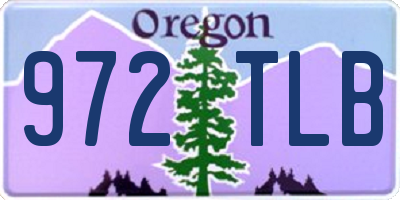 OR license plate 972TLB