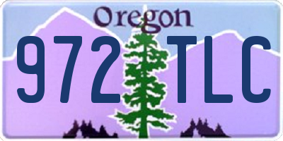 OR license plate 972TLC