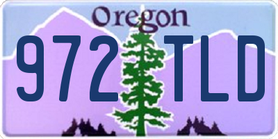 OR license plate 972TLD