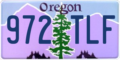 OR license plate 972TLF
