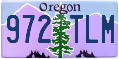 OR license plate 972TLM