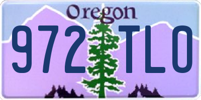 OR license plate 972TLO