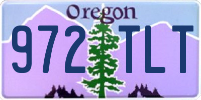 OR license plate 972TLT