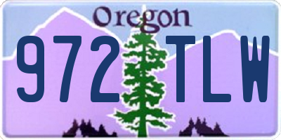 OR license plate 972TLW