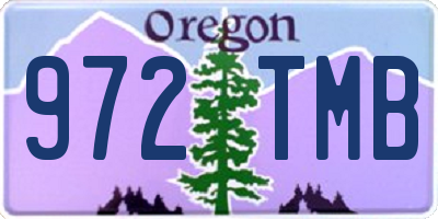 OR license plate 972TMB