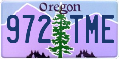 OR license plate 972TME
