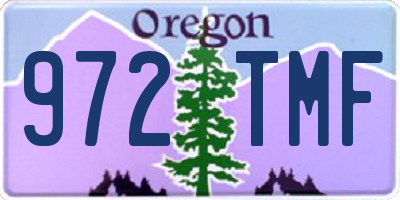 OR license plate 972TMF