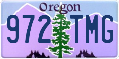 OR license plate 972TMG