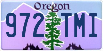 OR license plate 972TMI