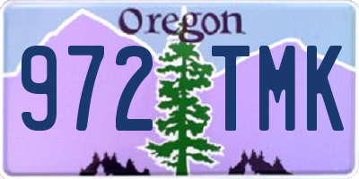 OR license plate 972TMK