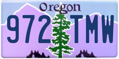 OR license plate 972TMW