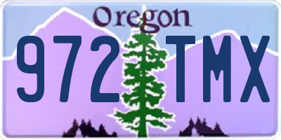 OR license plate 972TMX