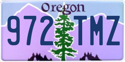 OR license plate 972TMZ