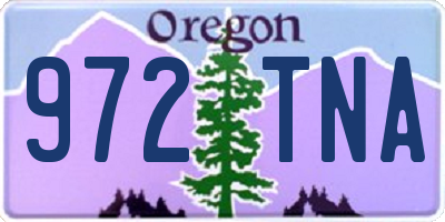 OR license plate 972TNA