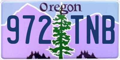 OR license plate 972TNB