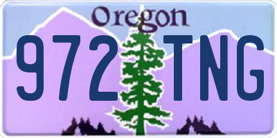 OR license plate 972TNG