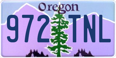 OR license plate 972TNL