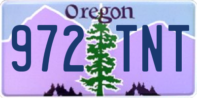 OR license plate 972TNT