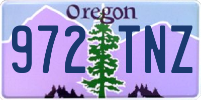 OR license plate 972TNZ