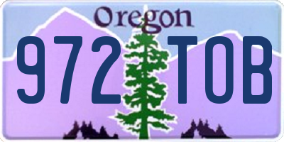 OR license plate 972TOB