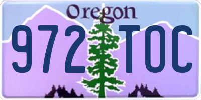 OR license plate 972TOC