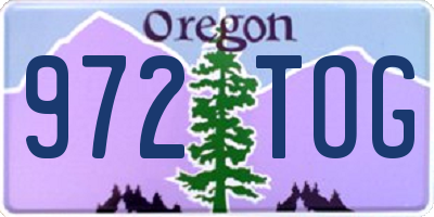 OR license plate 972TOG