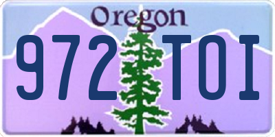 OR license plate 972TOI