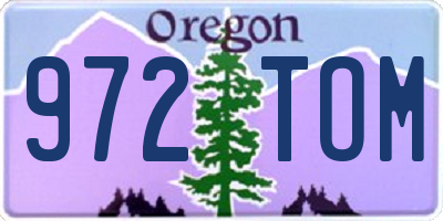 OR license plate 972TOM
