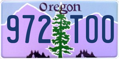 OR license plate 972TOO