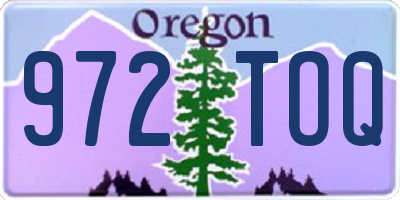 OR license plate 972TOQ