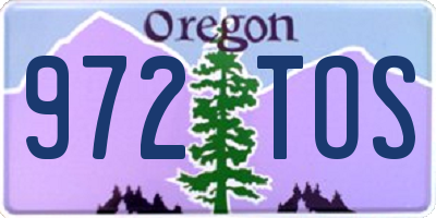 OR license plate 972TOS