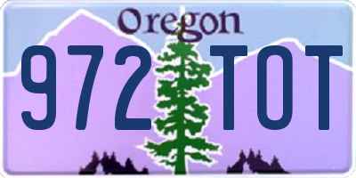 OR license plate 972TOT