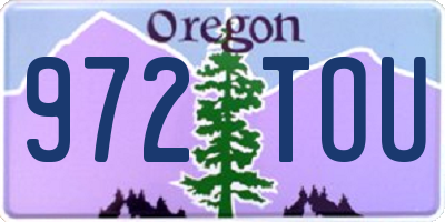 OR license plate 972TOU