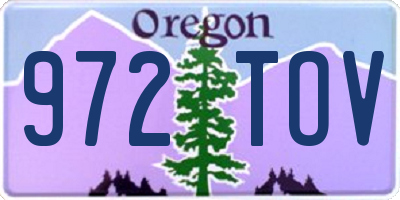 OR license plate 972TOV