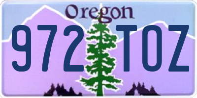 OR license plate 972TOZ