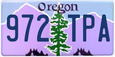 OR license plate 972TPA