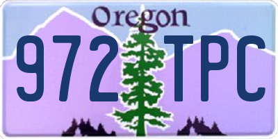 OR license plate 972TPC