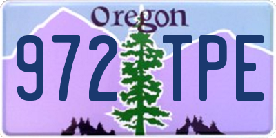 OR license plate 972TPE