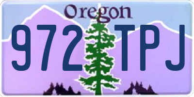 OR license plate 972TPJ