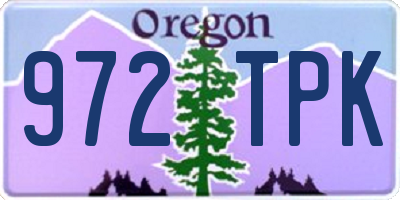 OR license plate 972TPK