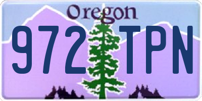 OR license plate 972TPN